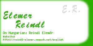 elemer reindl business card