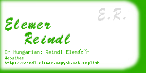 elemer reindl business card